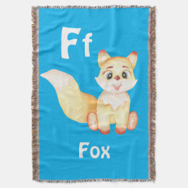 Fox personalize ABC: Brev F - lägg till ditt namn Filt