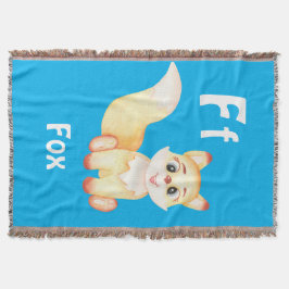 Fox personalize ABC: Brev F - lägg till ditt namn Filt