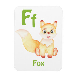 Fox personalize ABC: Brev F - lägg till ditt namn Magnet