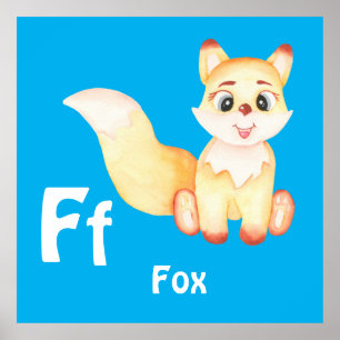 Fox personalize ABC: Brev F - lägg till ditt namn Poster