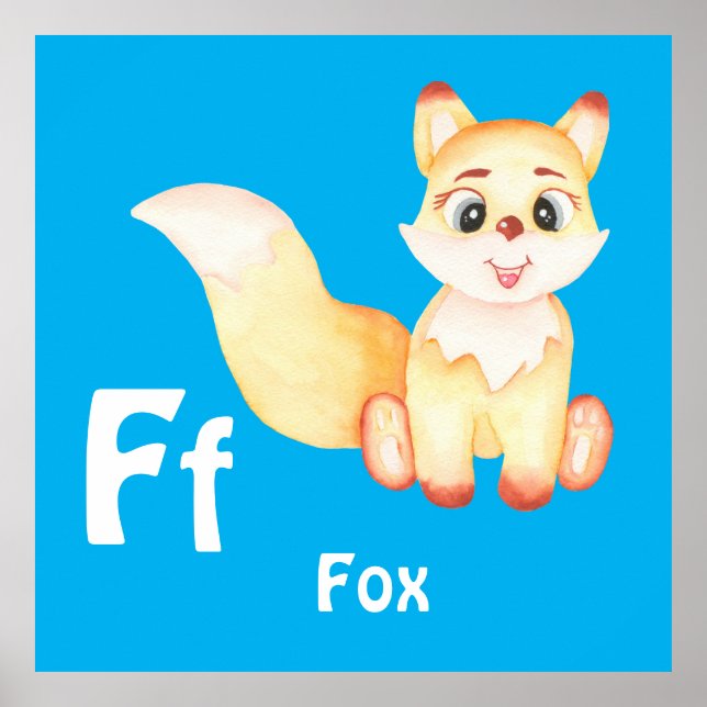 Fox personalize ABC: Brev F - lägg till ditt namn Poster (Framsidan)