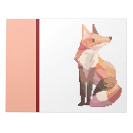 Fox, pixelart, Pixel Art Anteckningsblock