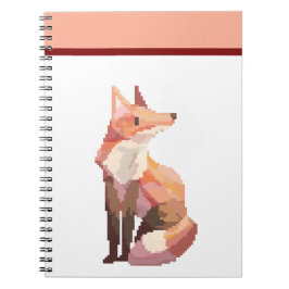 Fox, pixelart, Pixel Art Anteckningsbok