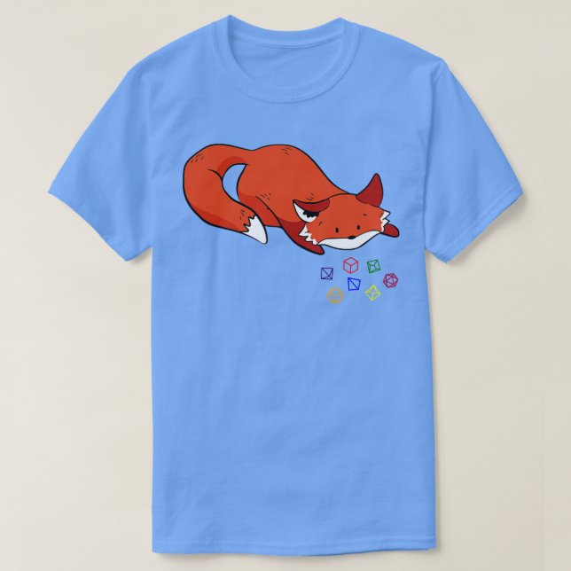 Fox Player med Polyhedral Dice T Shirt (Design framsida)