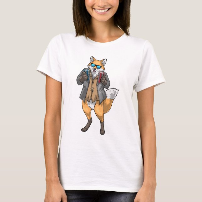 Fox Poker Poker marker Kortspel T Shirt (Framsida)