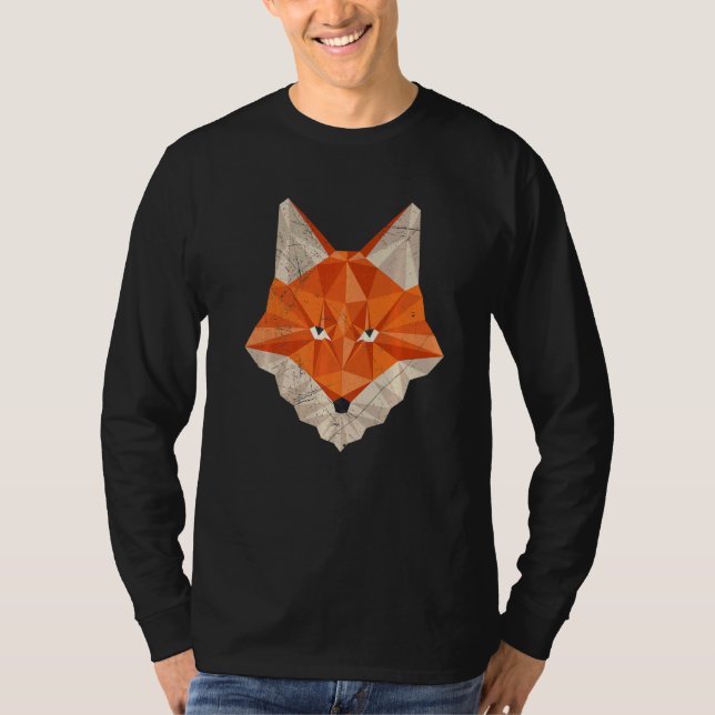 Fox polygon hunter hunting  1 t shirt (Framsida)