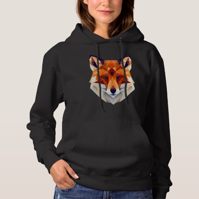 Fox Polygon Wild Animal  Wildlife Zookeeper Geomet T Shirt (Framsida)