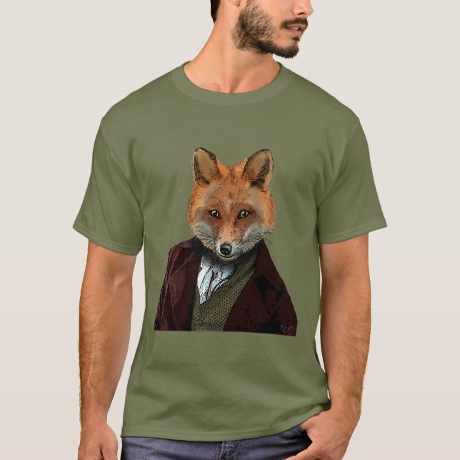 Fox Porträtt 2 T Shirt (Framsida)