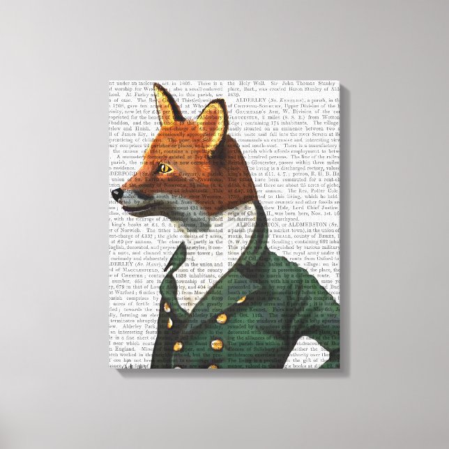 Fox Porträtt Canvastryck (Framsida)