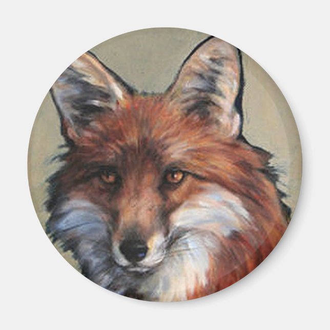 Fox Porträtt Magnet (Framsidan)