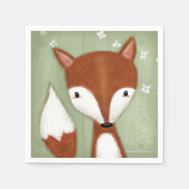 Fox Porträtt Pappersservett (Framsidan)