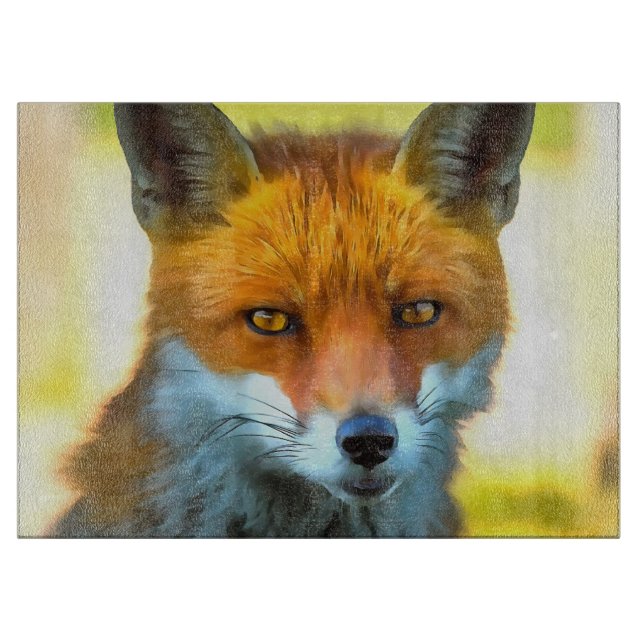 Fox Porträtt Realistic Wildlife Art (Framsidan)
