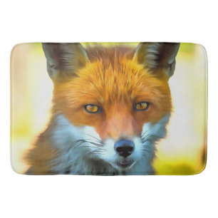 Fox Porträtt Realistic Wildlife Art Badrumsmatta