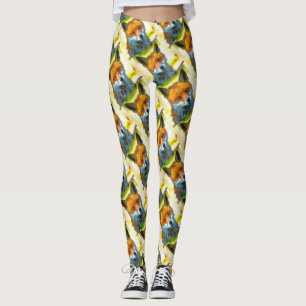 Fox Porträtt Realistic Wildlife Art Leggings