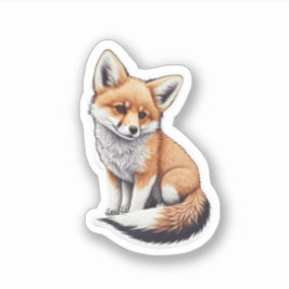 Fox Porträtt Sticker Klistermärken