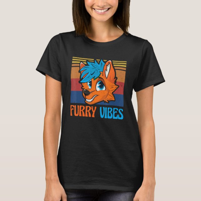 Fox Proud Furry Vibes Furry Tail Furry Person Cosp T Shirt (Framsida)