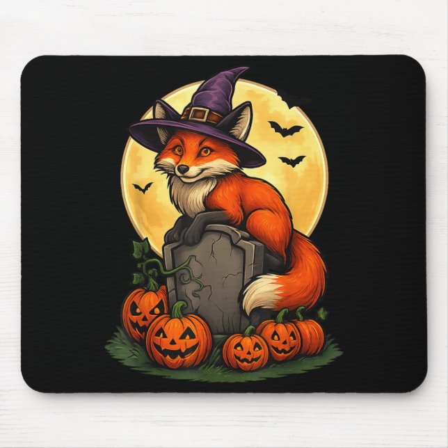 Fox Pumpkin Halloween Tees For Men Women Girls Cos Musmatta (Framsidan)