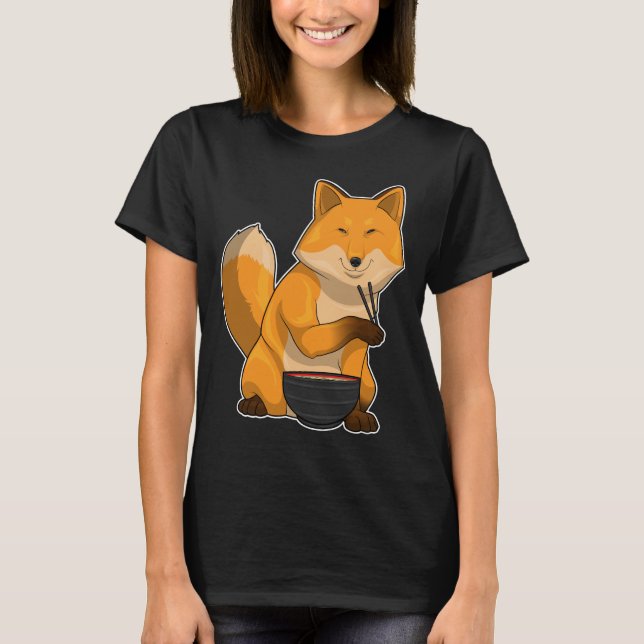 Fox Ramen Bowl T Shirt (Framsida)
