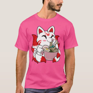Fox Ramen Japansk Noodles Cute Kawaii Anime Merch T Shirt