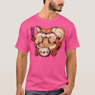 Fox Ramen Noodle Kärlek Noodles ger Japan mat T Shirt
