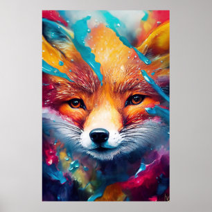 Fox Red fox Animal Discovery Äventyr Natature Poster