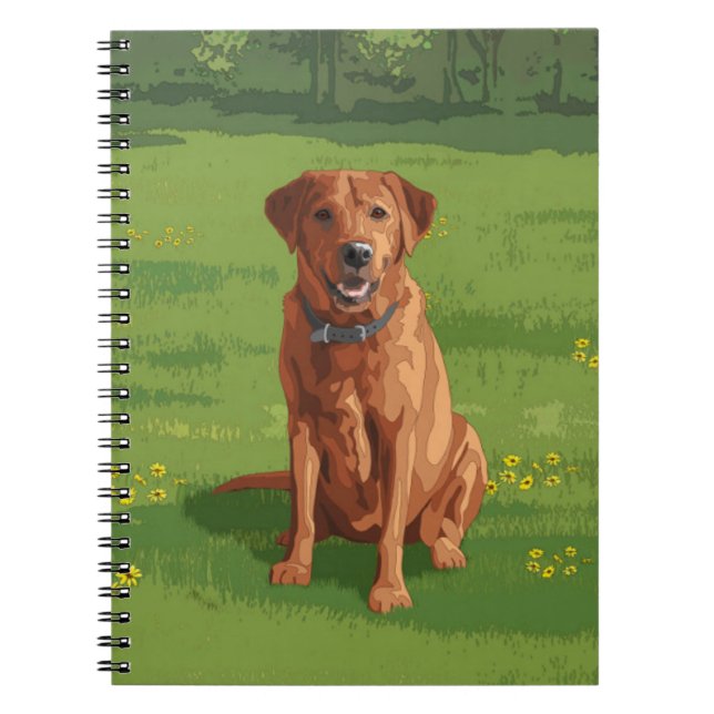 Fox Red Gult Labrador Retriever Hund Anteckningsbok (Framsidan)