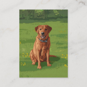 Fox Red Gult Labrador Retriever Hund Visitkort
