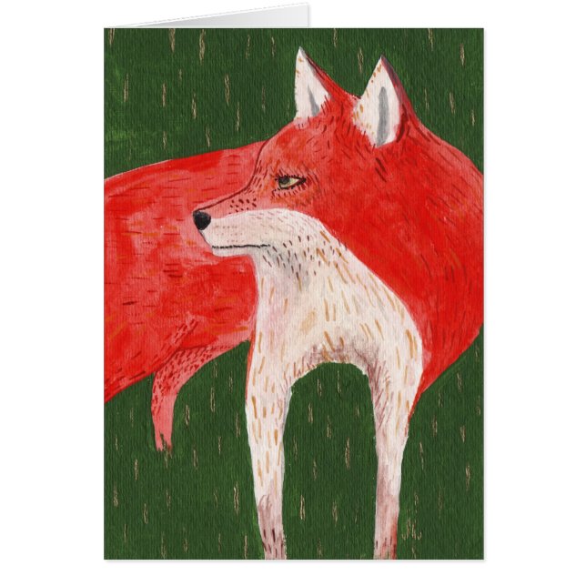 fox_red hälsningskort (Framsidan)