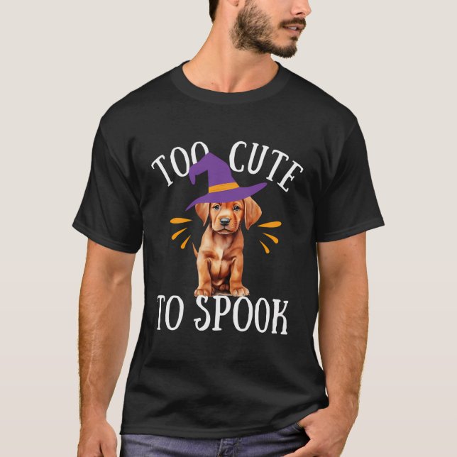 Fox Red Lab Cute Spook Funny Halloween Hund Costum T Shirt (Framsida)