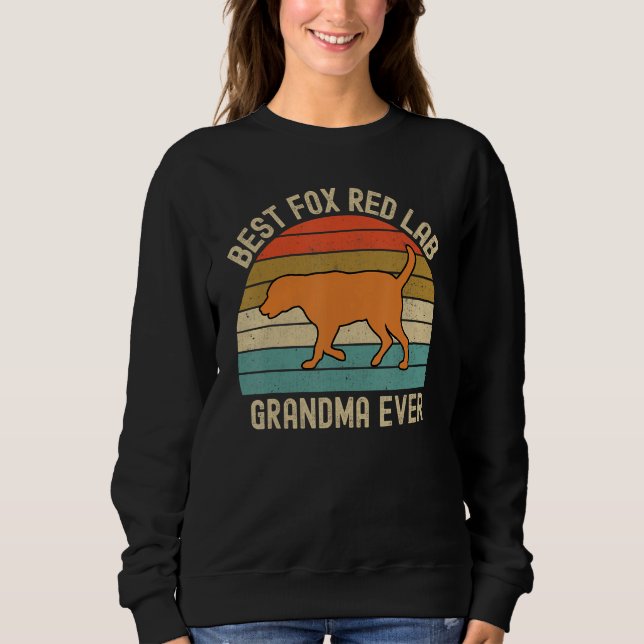Fox Red Lab Grandma Best Ever Labrador Retriever T Shirt (Framsida)