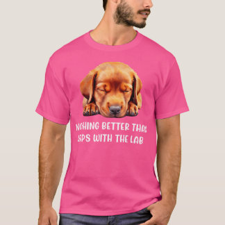 Fox Red Lab Mamma Pappa Napping Labrador Retriever T Shirt
