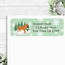 Fox Red Labrador Evergreen Returadress Etikett