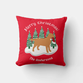 Fox Red Labrador jul Evergreen Dekorativ kudde
