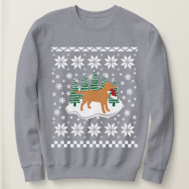 Fox Red Labrador jul Evergreen Snöflingor T Shirt