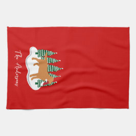 Fox Red Labrador jul Evergreen Träd Kökshandduk