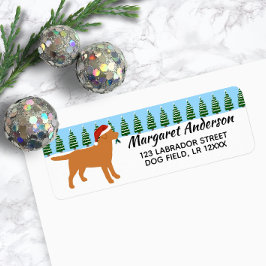 Fox Red Labrador-jultomten Returadress Etikett