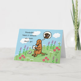 Fox Red Labrador och Brev någon Cares Kort