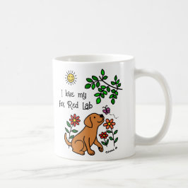 Fox Red Labrador och Grönt Mugg