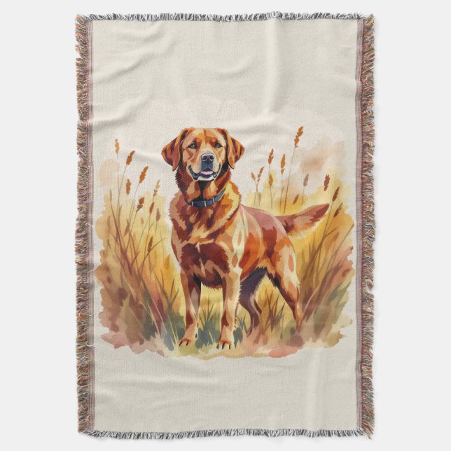 Fox Red Labrador Retriever Dog Filt (Framsidan Vertikal)