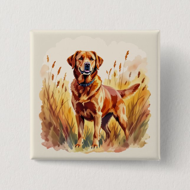 Fox Red Labrador Retriever Dog Knapp (Framsida)