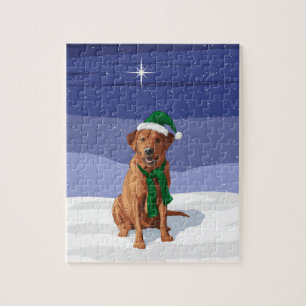Fox Red Labrador Retriever jul-Hund Pussel