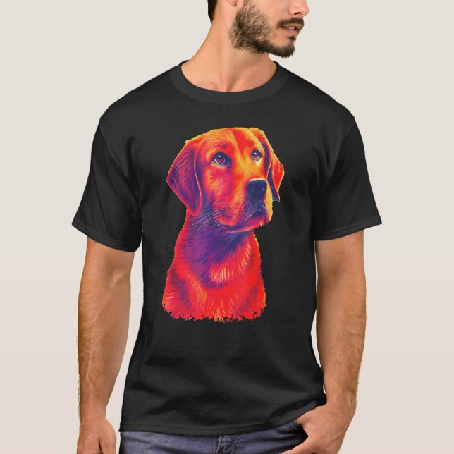 Fox Red Labrador Retriever Unique Foxred Lab Hund  T Shirt (Framsida)