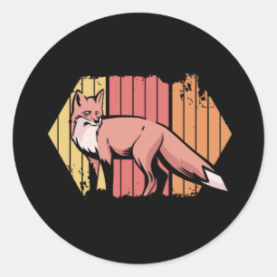 Fox Retro-Vintage Runt Klistermärke