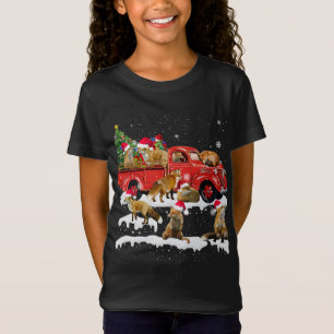 Fox Riding Red Lastbil God jul X-mas Ugly Gi T Shirt