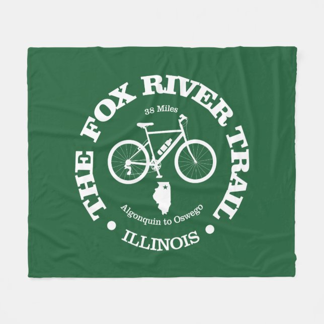 Fox River Trail (cykling) Fleecefilt (Framsidan (Horisontell))