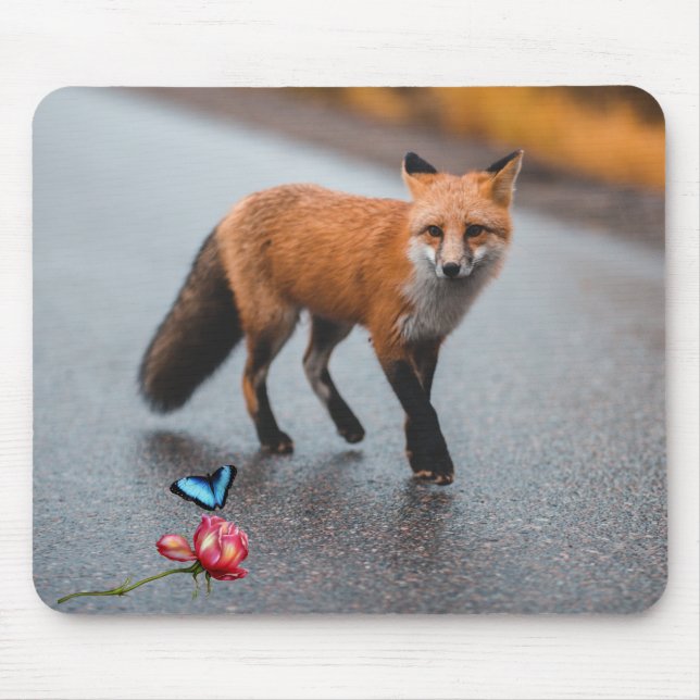 Fox Ro och fjäril Musmatta (Framsidan)
