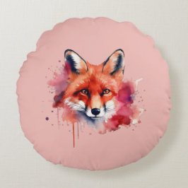 Fox Round Pillow Rund Kudde