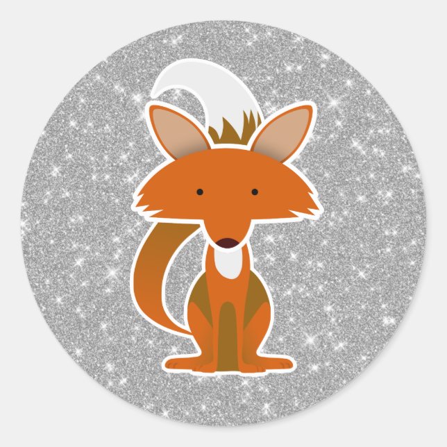 Fox Runt Klistermärke (Framsida)