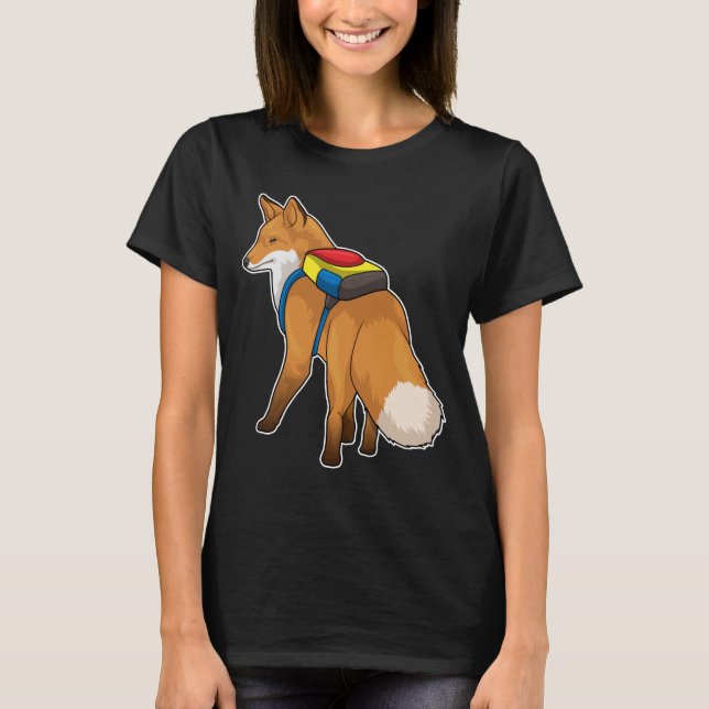 Fox-ryggsäck T Shirt (Framsida)