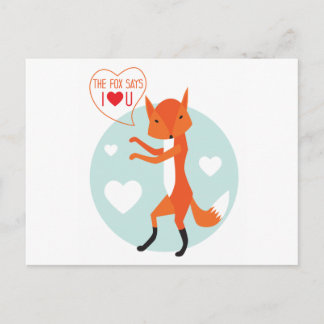 Fox säger att jag kärlek dig! vykort